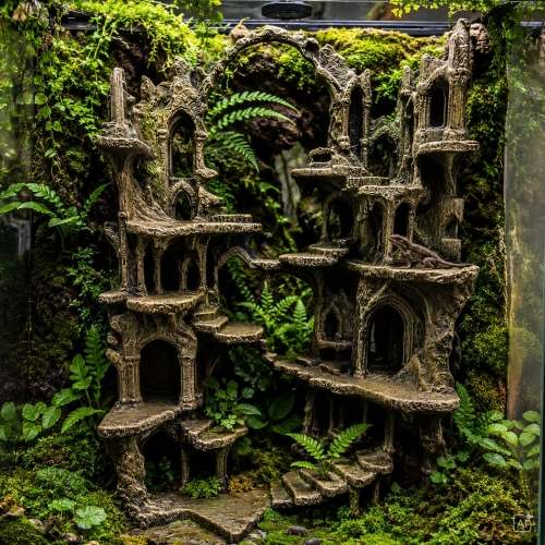 Zaginione Ruiny – duża aranżacja do terrarium 290 mm