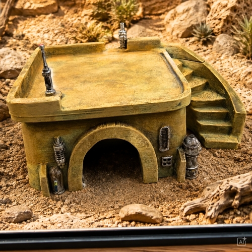 Pustynna Baza kryjówka do terrarium 150x150 mm
