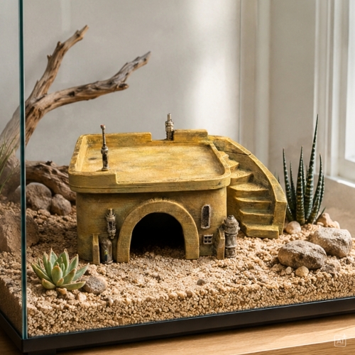 Pustynny Posterunek XL duża kryjówka do terrarium 210x210x134 mm