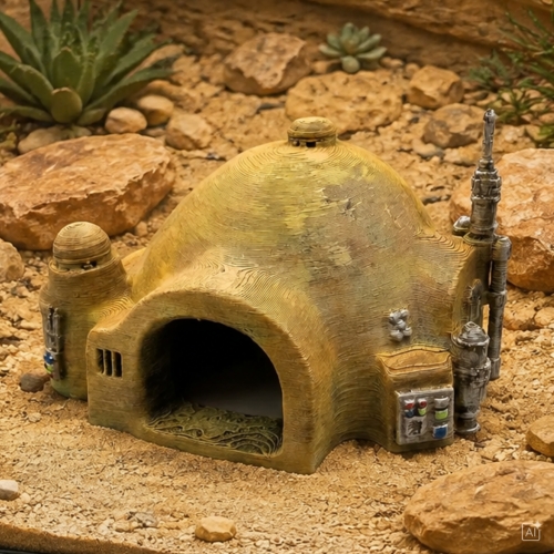 Pustynny Dom XL Galactic Hideouts – duża kryjówka do terrarium 180 mm