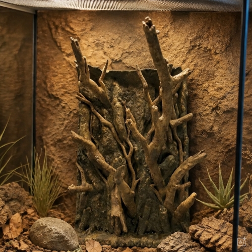 Ścianka do terrarium z realistyczną strukturą kory drzewa