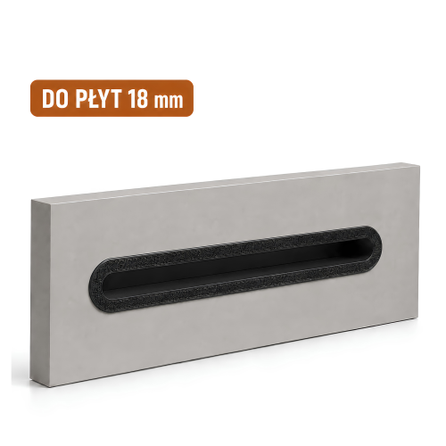 Czarna rozeta wentylacyjna meblowa 3Dcore do płyty 18 mm