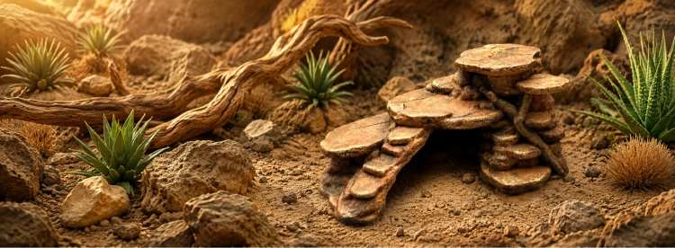 Ręcznie malowana skała pustynna do terrarium dekoracja Sandstone Hideaway