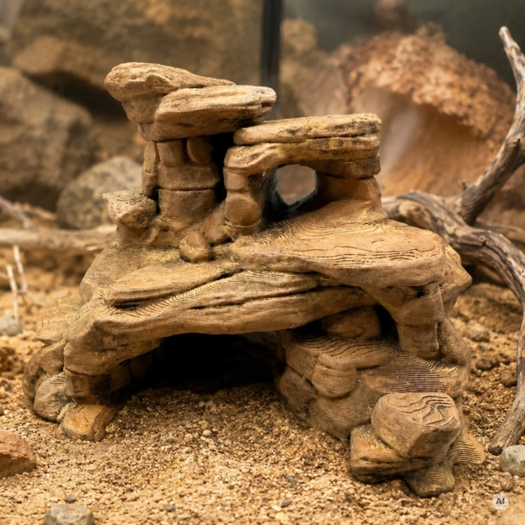 Pustynna Grota 150 mm skalna kryjówka do terrarium