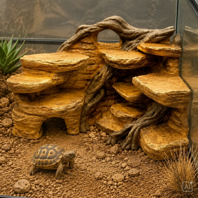 Tarasy Sawanny skalna ścianka do terrarium 170 × 110 mm