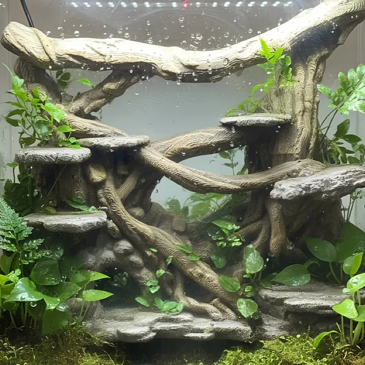 Leśny Podszyt 190 mm ścianka z korzeniami do terrarium