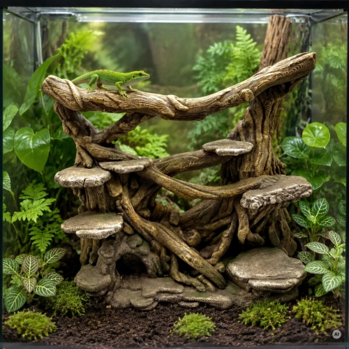 Leśny Podszyt MAX duża korzenna ścianka do terrarium