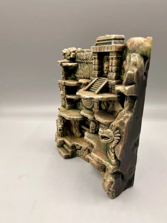Wielopoziomowe tło 3D do terrarium inspirowane ruinami świątyni