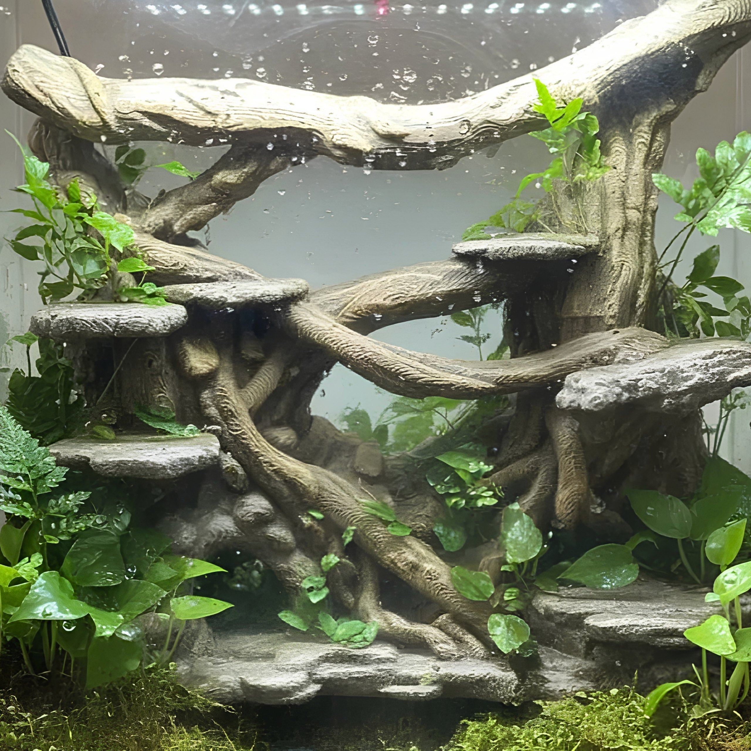 Leśny Podszyt 190 mm ścianka z korzeniami do terrarium